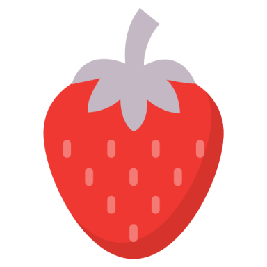 a strawberry on a white background