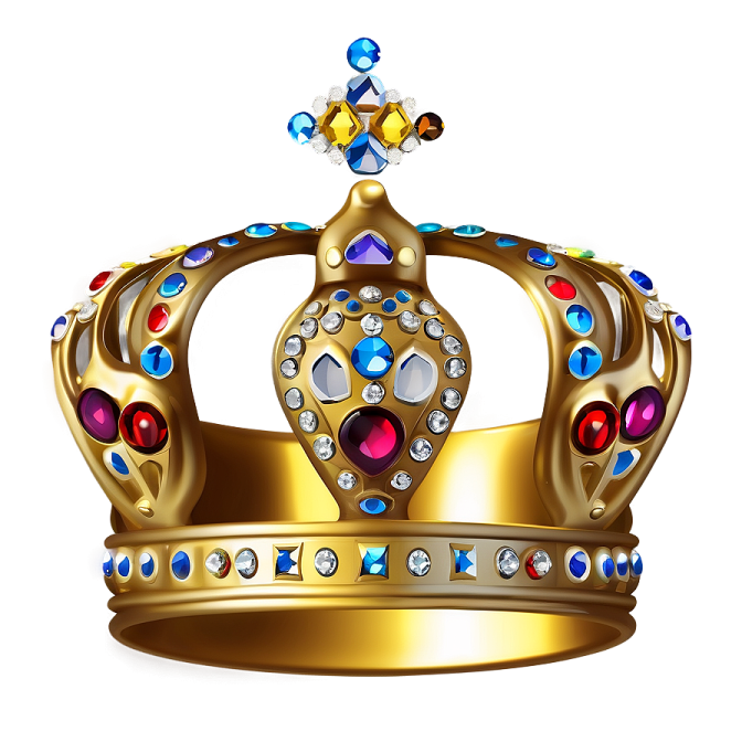 a golden crown with jewels and jewels