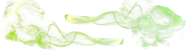 green smoke on a white background