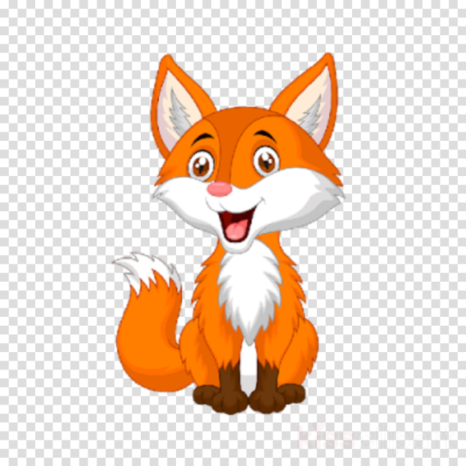 a cartoon fox sitting on the ground with its mouth open