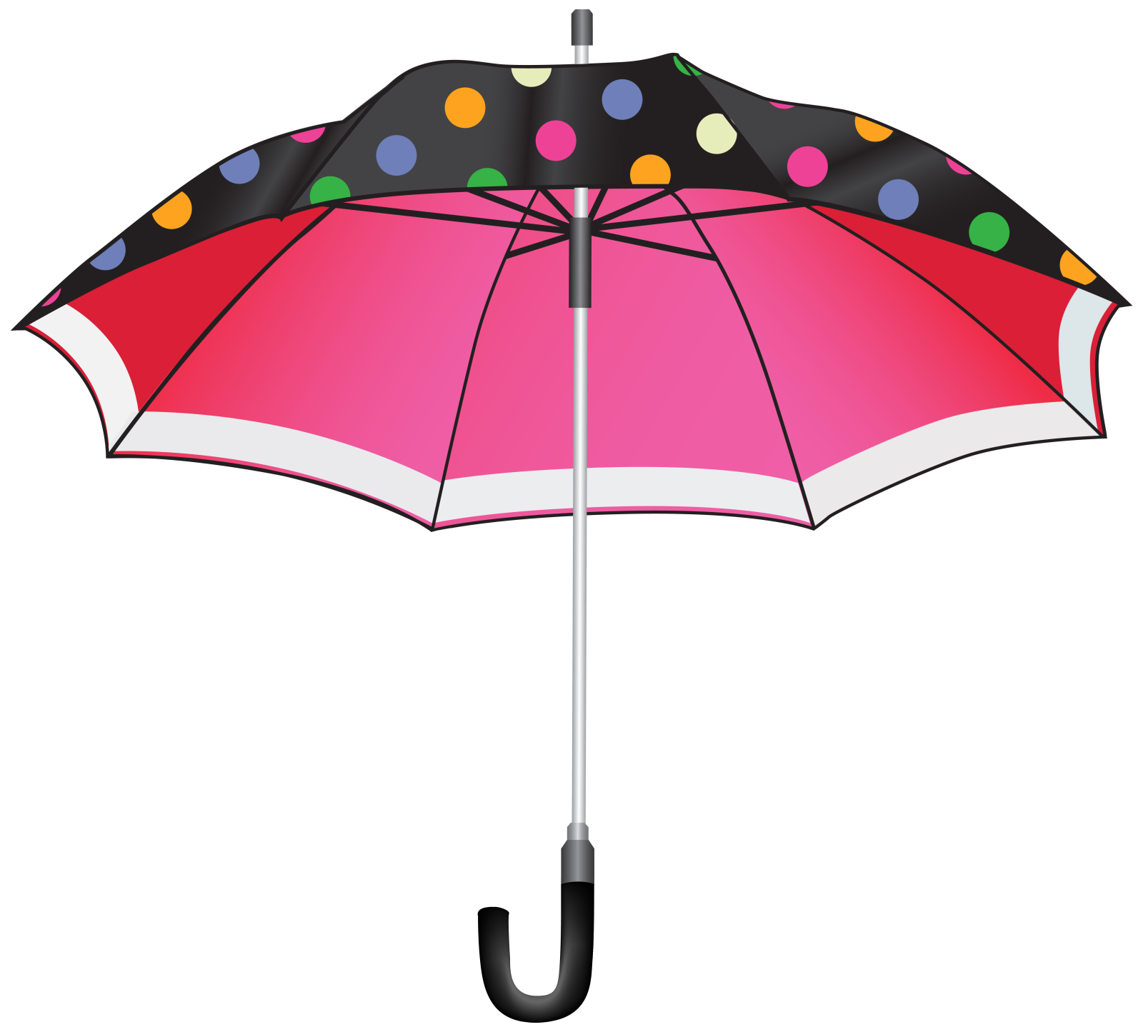 an umbrella with polka dots on it