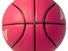 a pink basketball ball on a white background