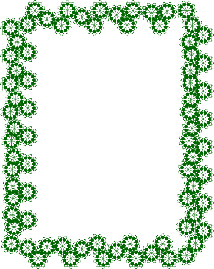 a square frame with green leaves on white background