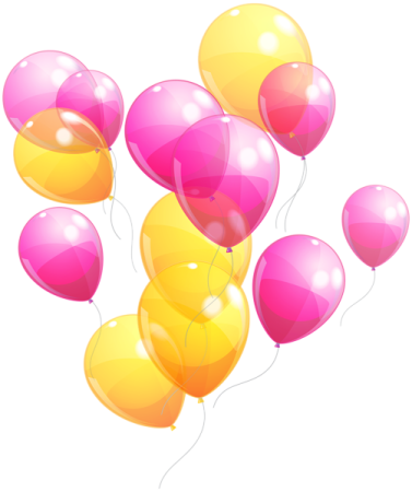 a bunch of balloons on a white background