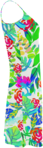 a colorful tank top on a white background