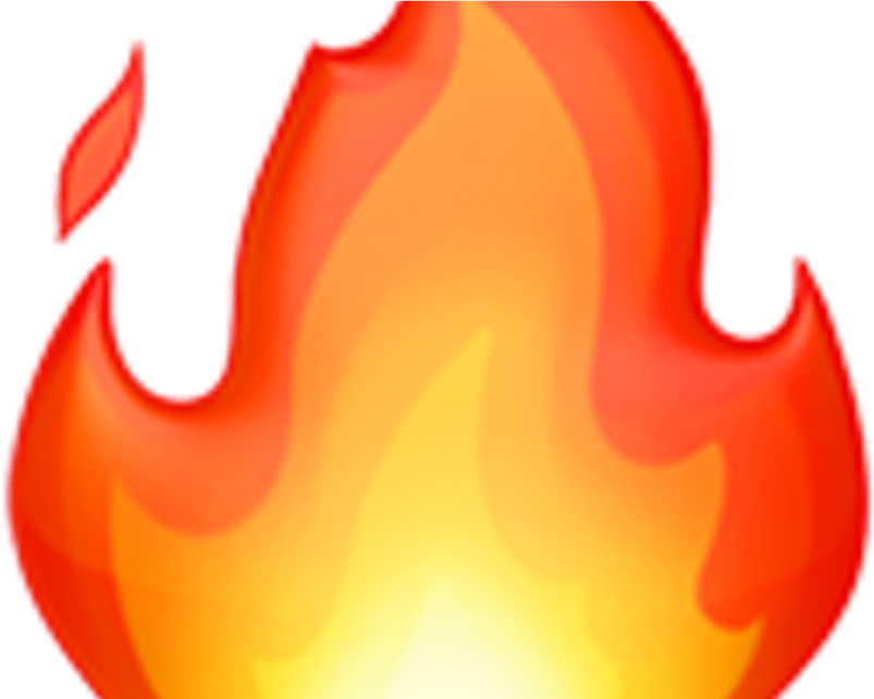 a fire with flames on it