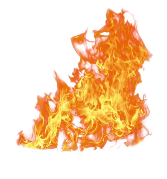 fire flames on a white background