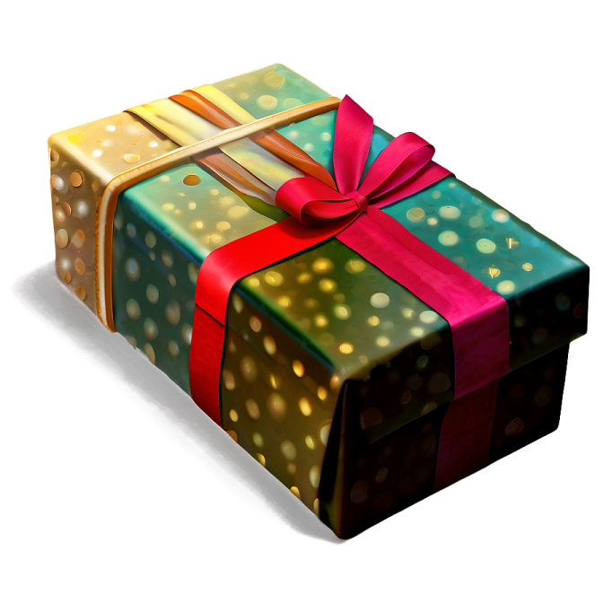 a gift box with a red ribbon and bow