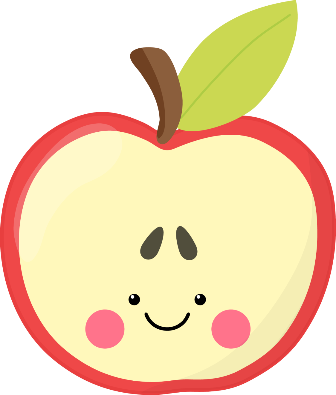 an apple with a smiling face