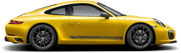 a yellow porsche sports car