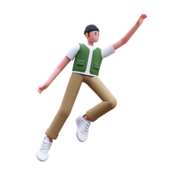 a person is jumping in the air