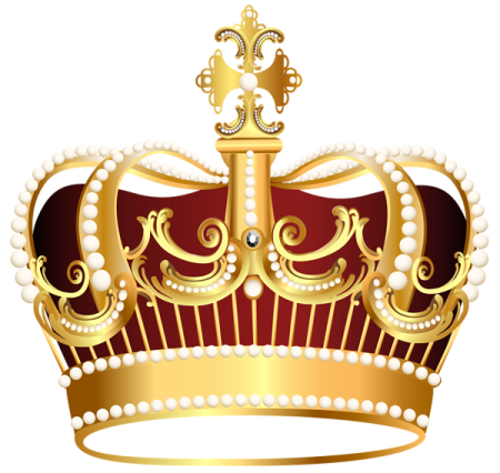 a gold crown with pearls and pearls