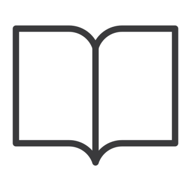 an open book on a white background
