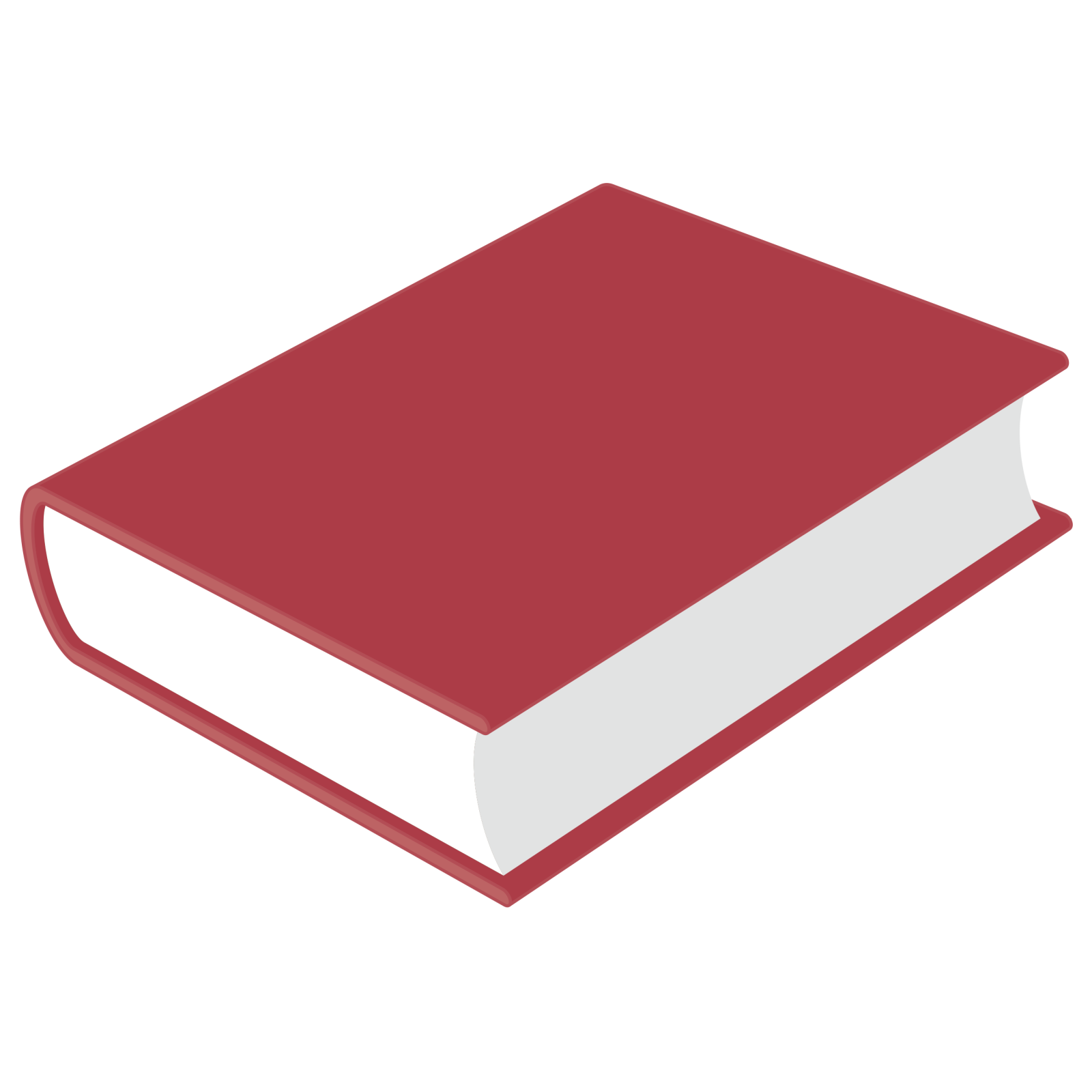 a red book with white pages