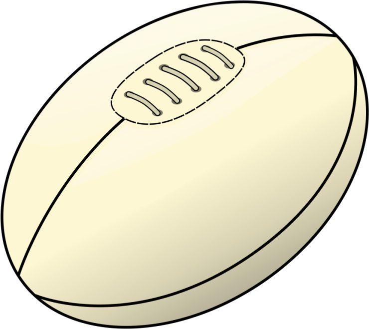 a rugby ball on a white background