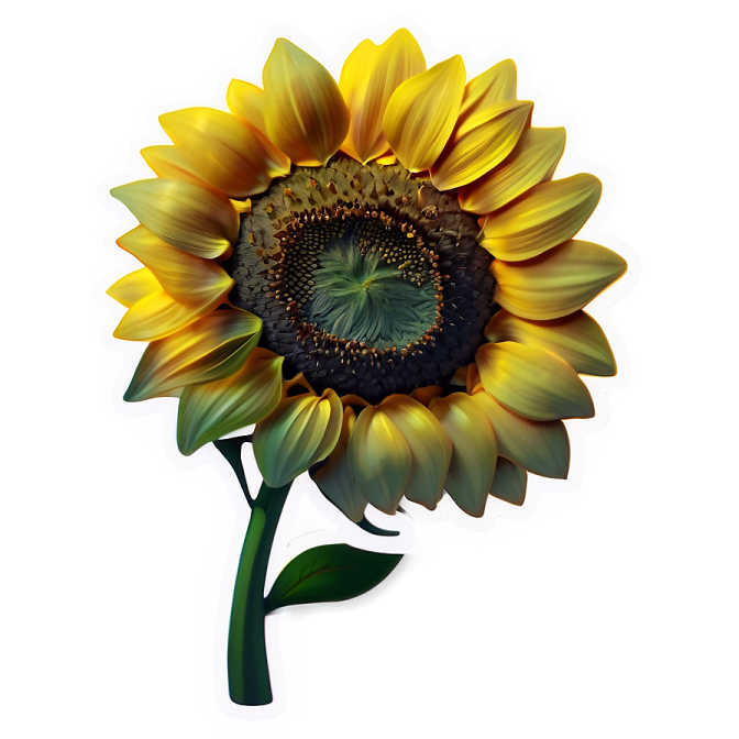 a sunflower on a white background