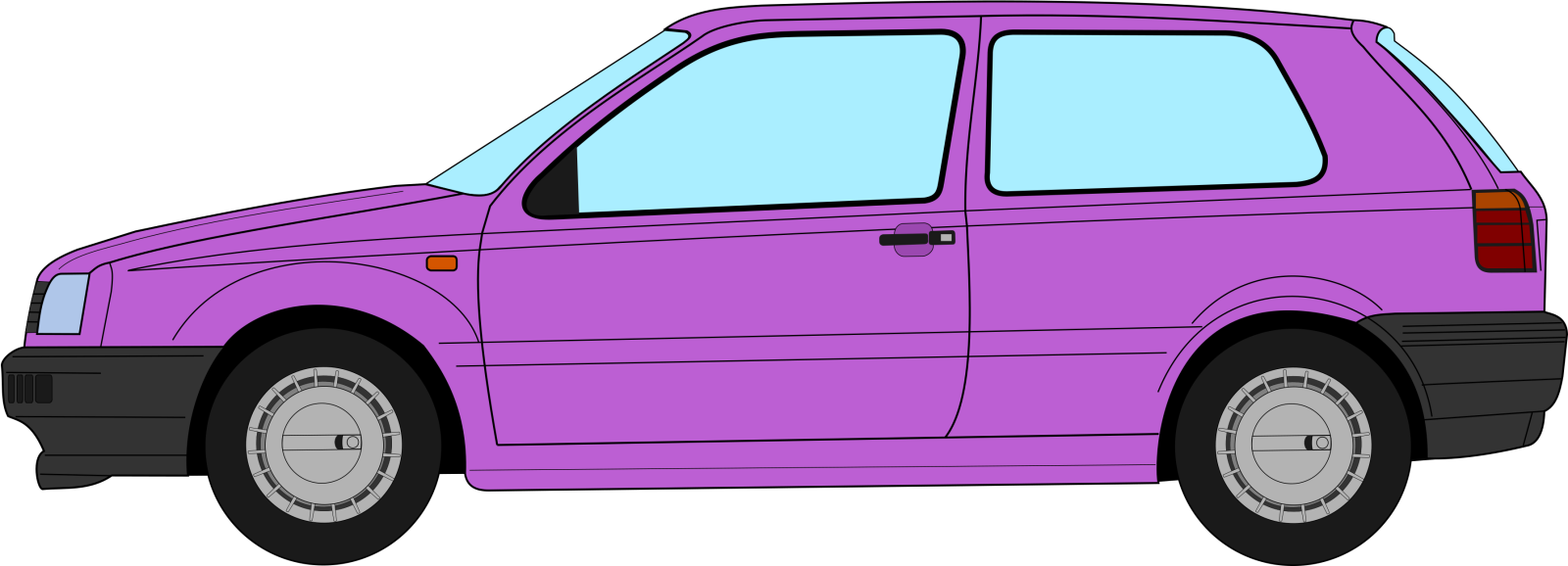 a purple car on a white background