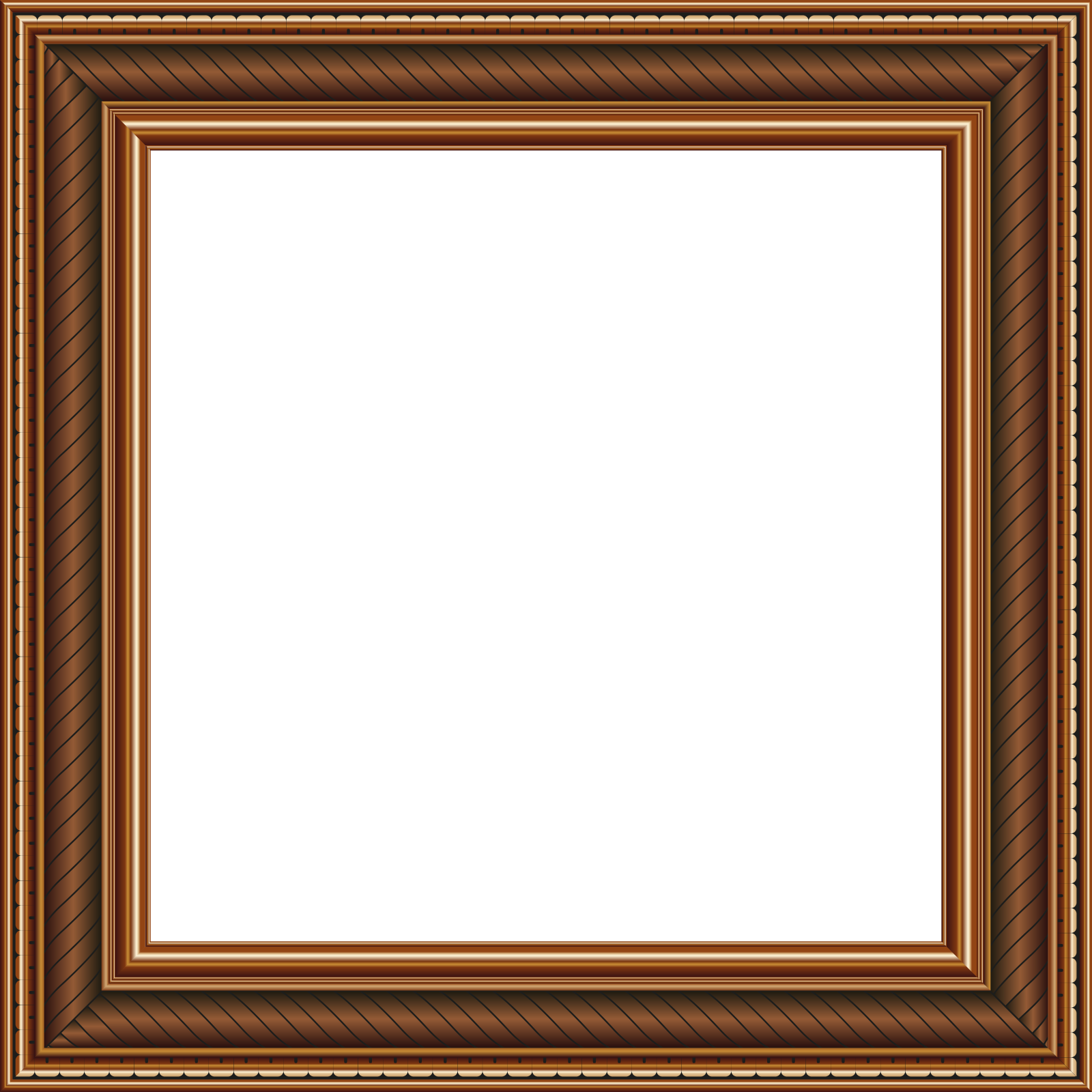 a wooden frame on a white background vector