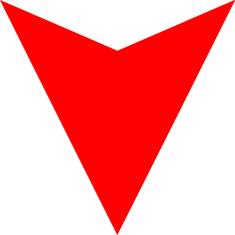 a black and white triangle logo