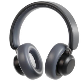 a pair of headphones on a white background