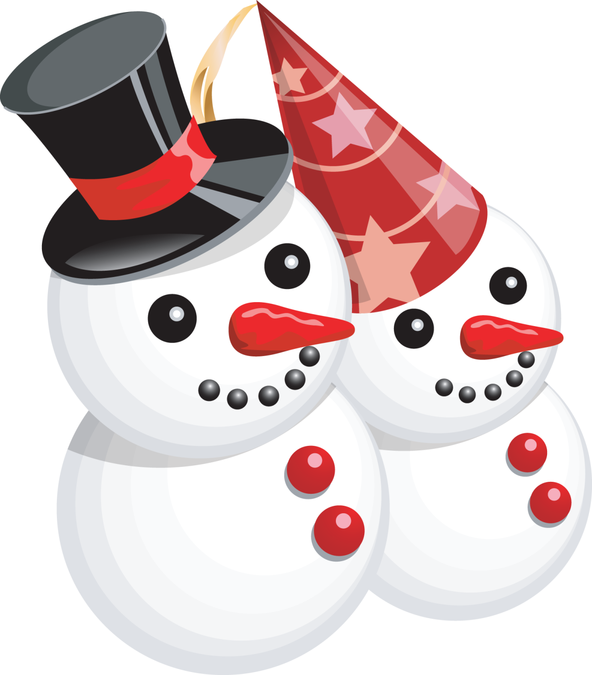 a snowman with a top hat on his head