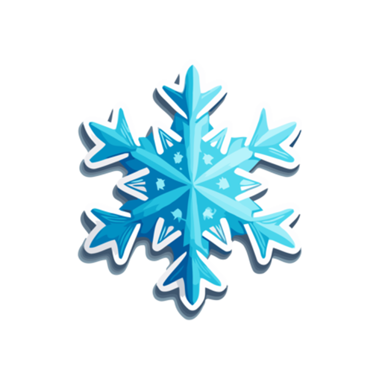 a blue snowflar on a white background