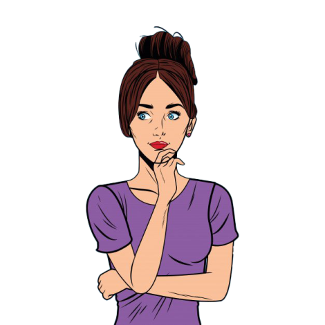 a woman with her hand on her chin