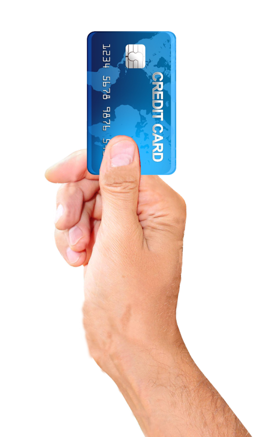 a hand holding a credit card