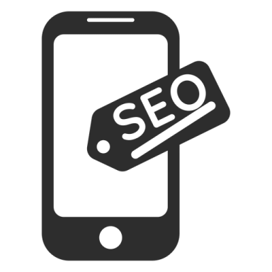 a smartphone with the word seo on it