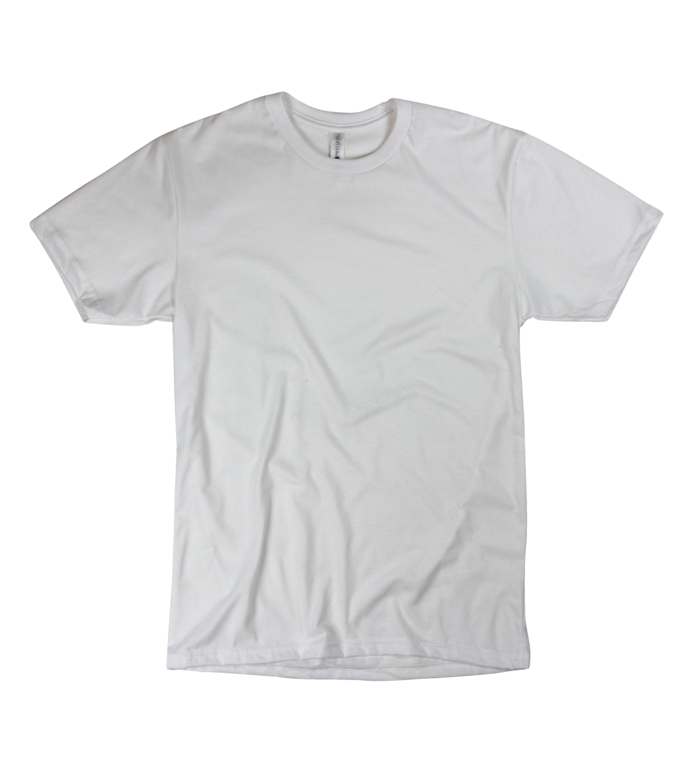 a white t - shirt with a small logo on the front
