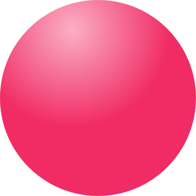 a pink ball on a white background