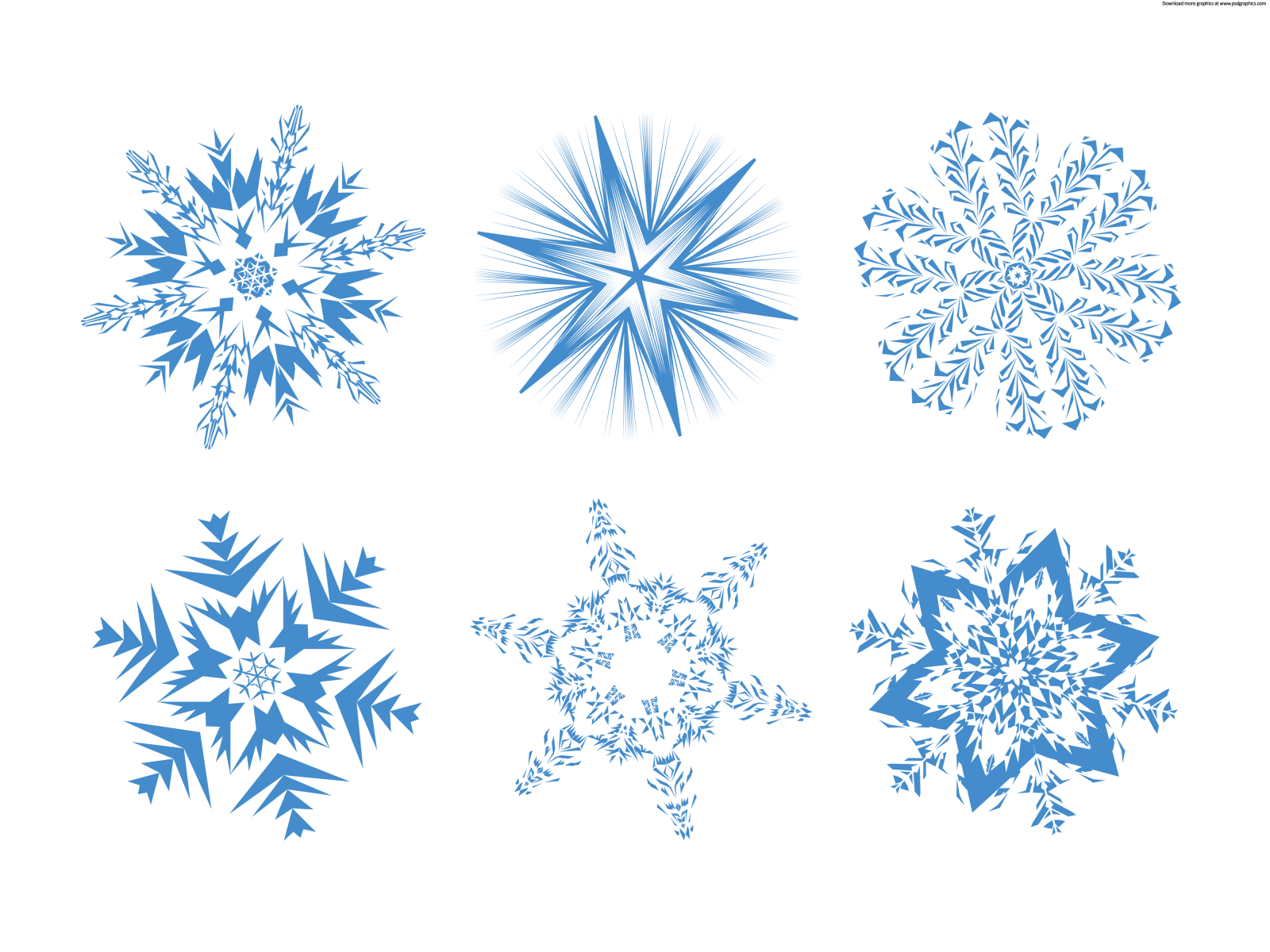 a set of four snowfls