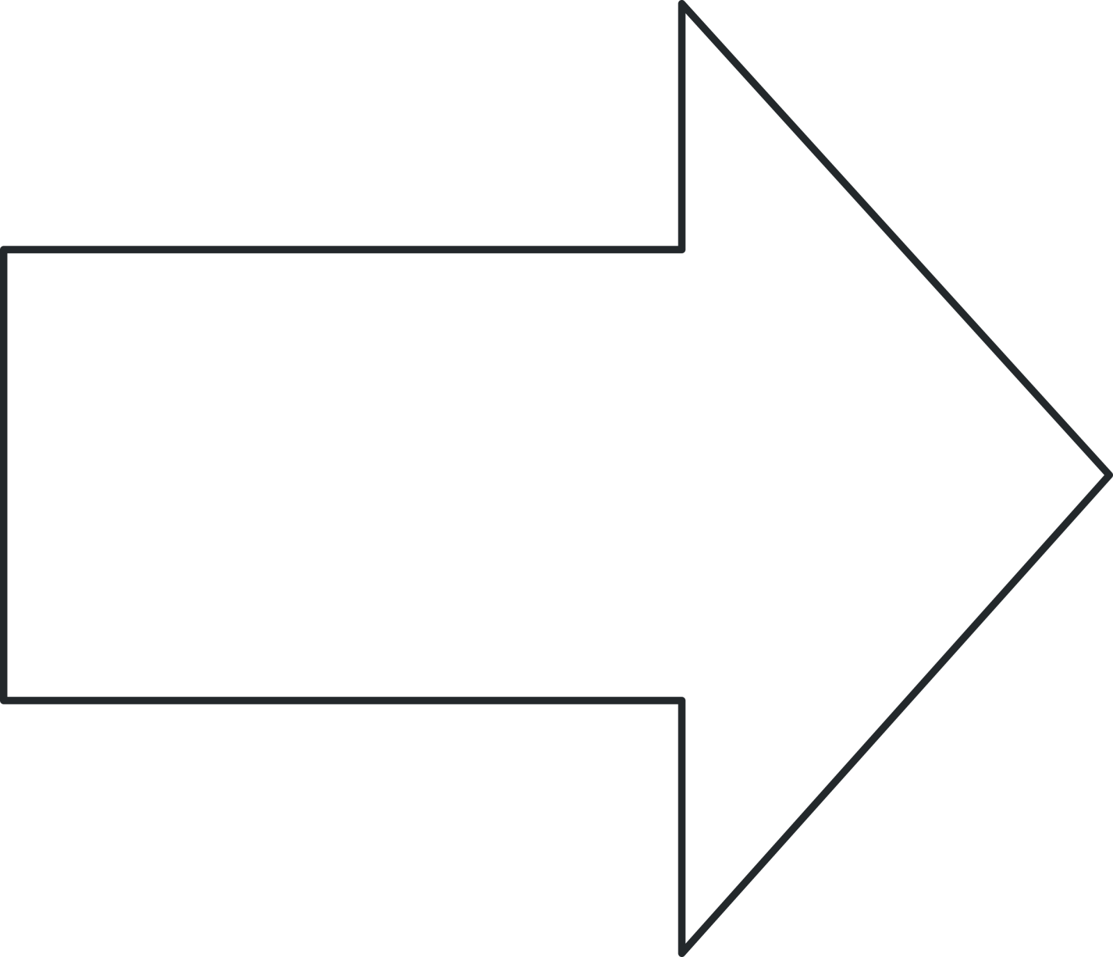 a black and white arrow pointing to the right