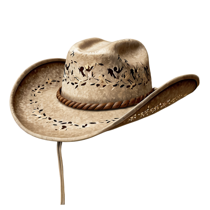 a cowboy hat on a white background