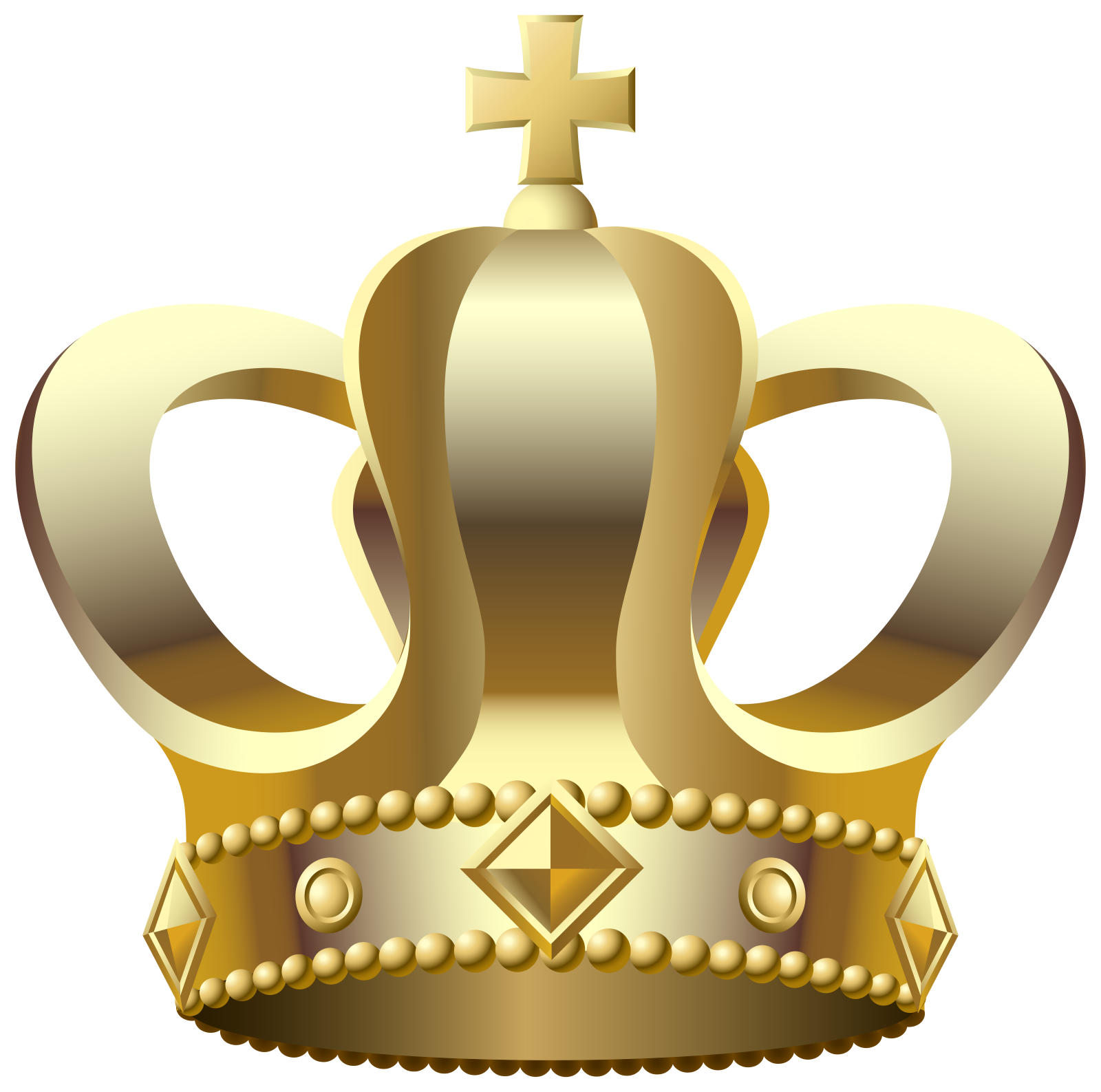 a golden crown on a white background