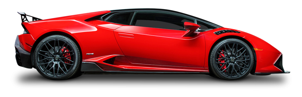 a red sports car on white background