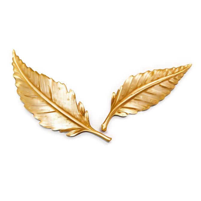 a golden leaf on a white background