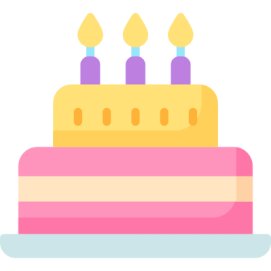 a birthday cake with candles on top