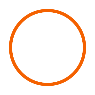 an orange circle on a white background
