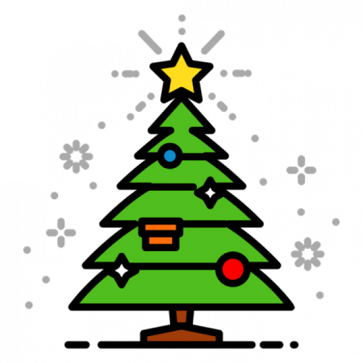 a christmas tree with a star on top