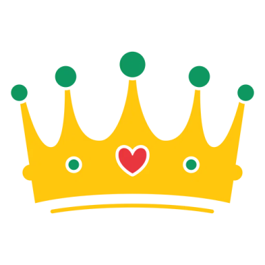 a crown with a heart on it