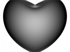 a black heart on a white background