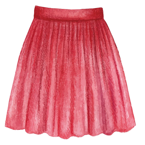 a pink skirt on a white background