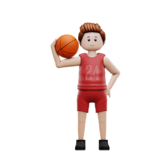 a boy holding a basketball ball in his hand