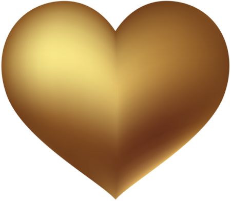 a gold heart