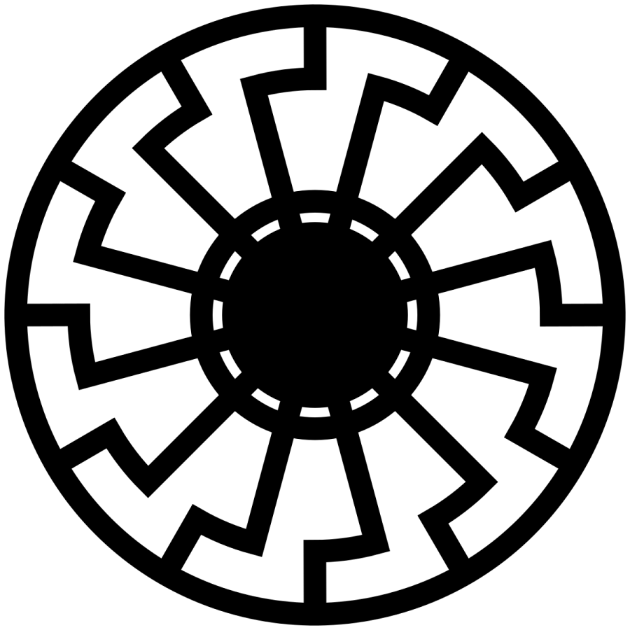 a black and white image of a circular pattern