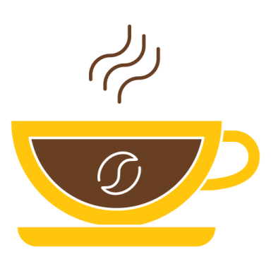a cup of coffee on a white background