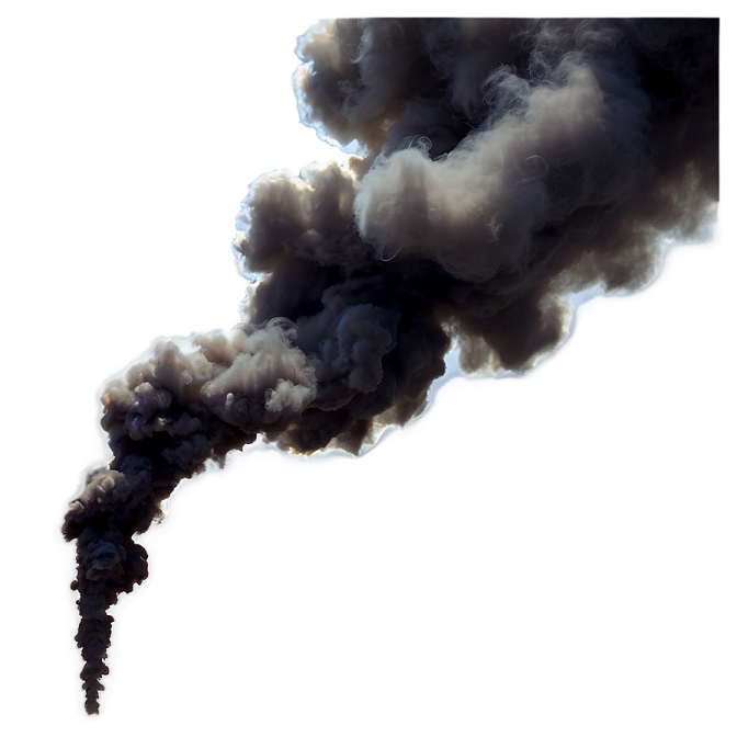 black smoke coming from a pipe