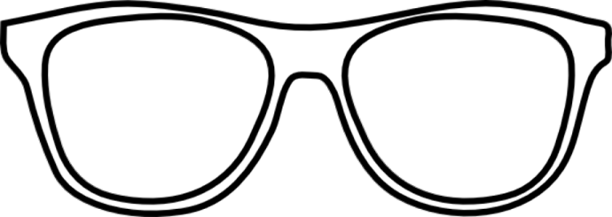 a pair of glasses on a white background