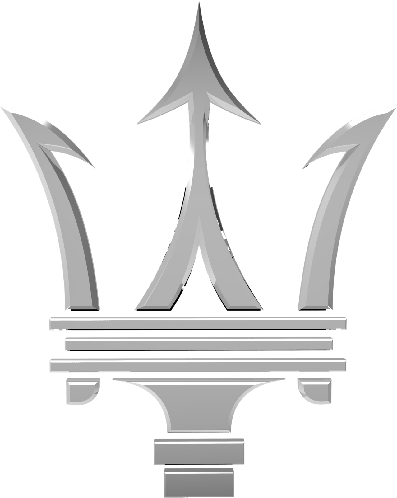 a silver crown with three arrows